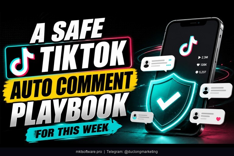 four-step safe tiktok auto comment playbook with MKT TikPro